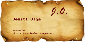Jesztl Olga névjegykártya
