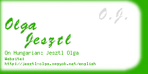 olga jesztl business card